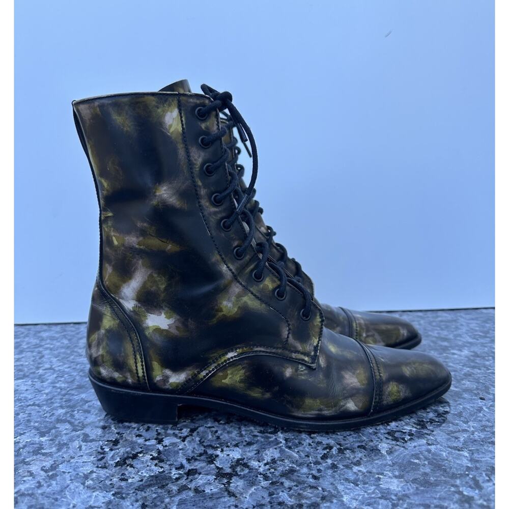 MODERN VICE Camo Leather Ankle Bootie Women’s Size 40